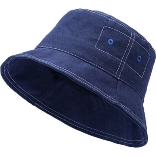 Spring Summer Casual Outing Falbala Sun Hat New Woman Solid All-Match Cotton Bucket Hats Korean Style Fashion Street Headwear