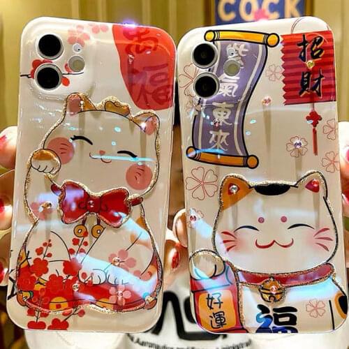 Japanese Cartoon Diamond Soft Phone Case for IPhone 12 Pro Max 7 8 Plus Xs XR X Protective Back Cover for Iphone 11 Pro Max Case