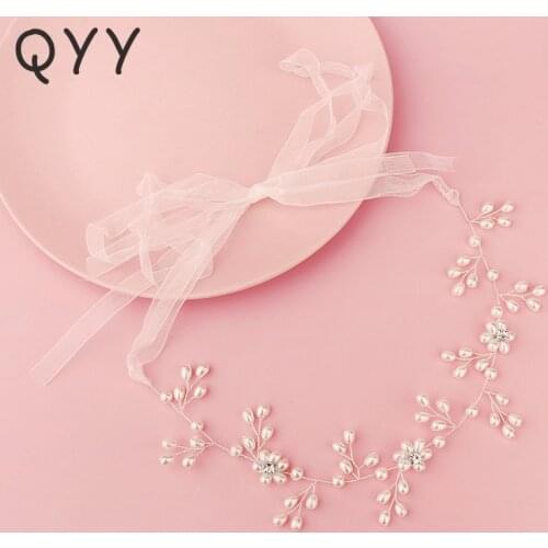 Handmade Pearl Headbands for Women Hair Accessories Wedding Hairband Bride Headpiece 2020 Fashion Prom Bridal Hair Jewelry Gifts