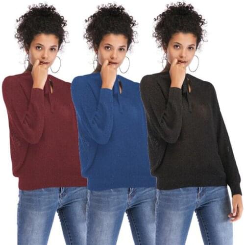 T Shirt Women Loose Tie With Two Sides Wearing Knitting Shirt T-shirt Solid Color V-neck pullover Top Tees Female