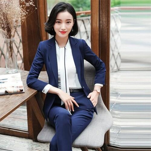 Woman Pant Suits 2 Piece Pants Blazer Set Office Lady Business Work Formal Trousers Jacket Female Uniform Korean Clothes 4XL XXL