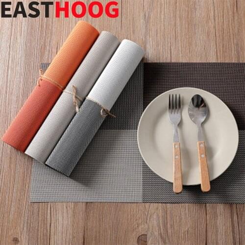 1PC Europe Style PVC Table Dining Mat Anti-skid And Heat-insulation Placemats For Table 30*45cm Kitchen Accessories