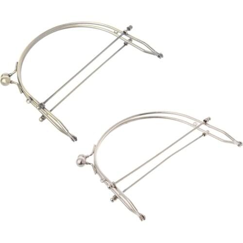 1Pc Metal Half Round Frame Kiss Clasps Lock Purse Bag Handbag Handle Clutch