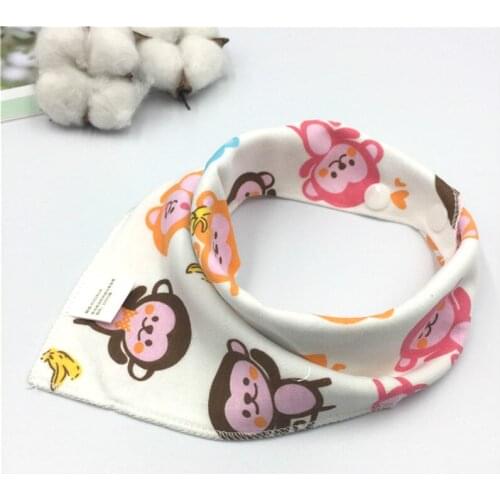 1pcs Durable Bib Burp Cloth Baby Bibs Boys Girls Animal Print Smock Cotton Baby Scarf Feeding Collar Burp Baby Accessories