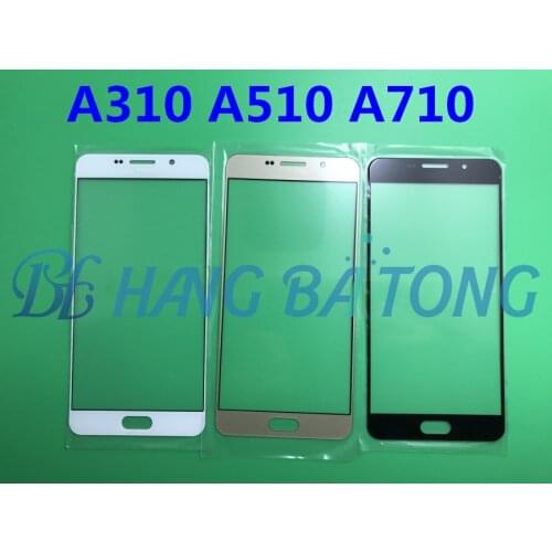 10pcs For Samsung Galaxy A3 2016 A310F A310 A5 A510 A7 A710 Outer Glass Top/Front Lens Front Screen Cover (Without digitizer)