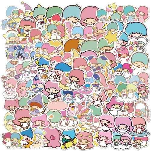 100 pieces cute cartoon Gemini graffiti stickers personalized motorcycle luggage waterproof stickers wholesale