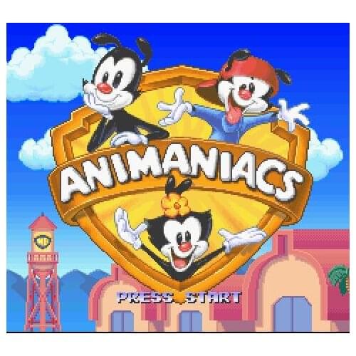 Animaniacs 16 bit Big Gray Game Card For NTSC Game Player