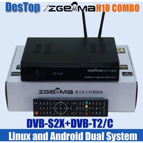2 pcs/lot ZGEMMA H10COMBO dvb s2x + dvb t2/c Enigma2 Linux & android stock now