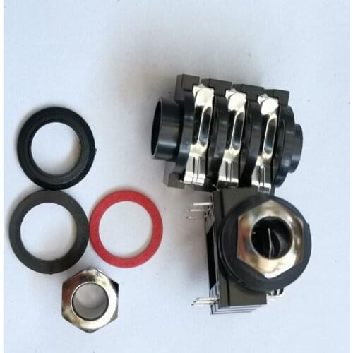 20PCS/Lot 6.35mm/6.35 Stereo Audio Microphone Female socket/Jack Connector 6P/6PIN