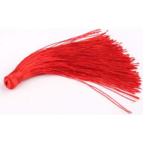20pcs Red 12cm Mixed Cotton Silk Tassels Earrings Charm Pendant Satin Tassels for DIY Jewelry Making Findings Wedding Materials