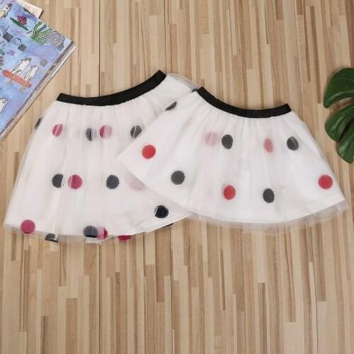 2021 New Summer Toddler Kids Girls Baby Polka Dot Tulle Fashion Ballet Skirt Outfits Costume Embroidered Tutu Skirts
