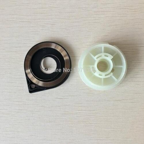 52CC Chainsaw single recoil starter rewind spring with 2 pawl single starter rope reel single starter repair bag