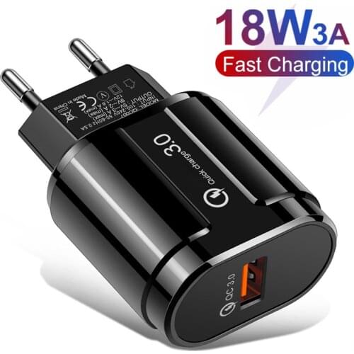 5V 3A Phone USB Charger Quick Charge 3.0 Fast Mobile Phone Charger QC3.0 USB Adapter for HTC M8 M8 SONY XZ/ XZ Premium LG G5 G6