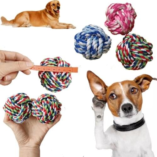 Pet Dog Accessories Ball Toys Puppy Gnaws Cotton Rope Chew Teething Bite Training Toys For Dogs Antistress Interactive Ball