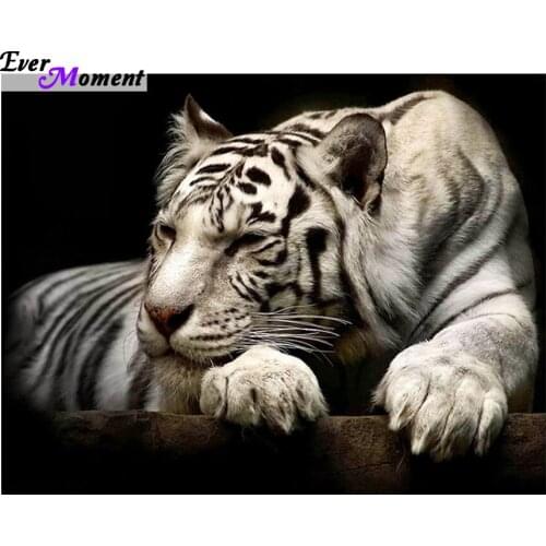 5D DIY Diamond Painting Sleeping Tiger Animals Square Crystal Rhinestone Diamond Embroidery Needlework Diamond Mosaic ASF475