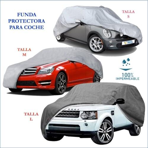Car cover protector cover 4 sizes (S-M-L-XL) canvas waterproof cover vehicles rain wind snow winter gray regal