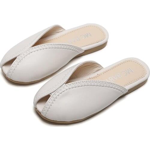 Girls Sandals Fashion Children Girl Slippers Kids Flat Sandals Indoor Pure Color Lovely Princess Shoes In Summer SMG086