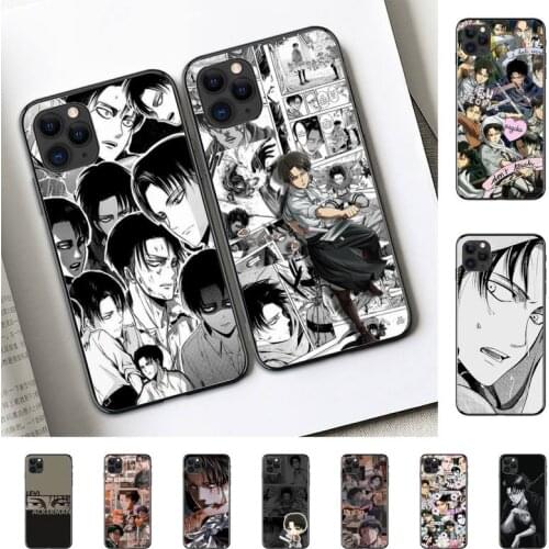 Yinuoda Levi Ackerman Print Phone Case for iPhone 8 7 6 6S Plus X 5S SE 2020 XR 11 12 mini pro XS MAX