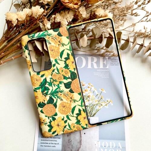 For Huawei Mate X2 5G MateX2 Case Cute Floral Matte Hard PC Full Protective Shockproof Flip Phone Cover Mate X2 Shell Funda