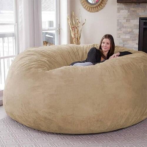 7ft Giant Big Soft Micro suede Bean Bag sofa cover Chair jumbo comfortable relax living room bean bag cover dropshipping