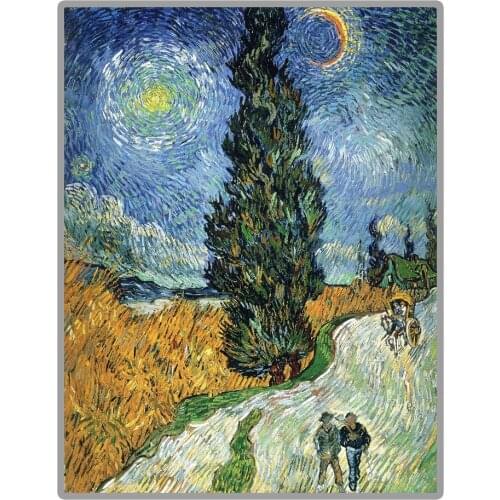 Great Painter Van Gogh "Road with cypress" 5D DIY Diamond Painting Full Square/Round Diamond Embroidery Sale Rhinestones Picture