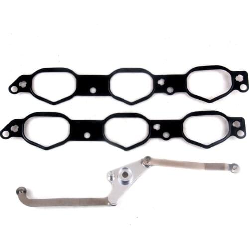 Car Intake Manifold Air Flap Runner Lever Repair Kit with Gasket Replacement for Mercedes-Benz M272 V6 #2721402401 2721402201