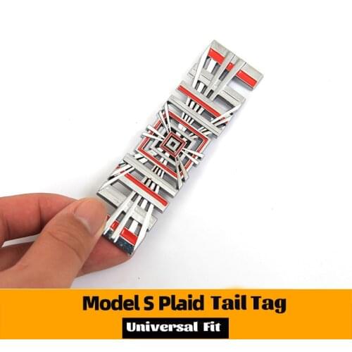 Model S Plaid Badge Tail Tag Emblem Decals Logo Sticker For Tesla Model 3 2021 Y S X Accessories