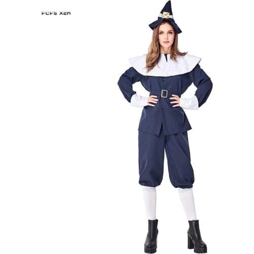 Adult Unisex Men Halloween Hunter Costume Women Farmer Cosplay Carnival Purim Parade Stage Show Masquerade Role Play Party Dress