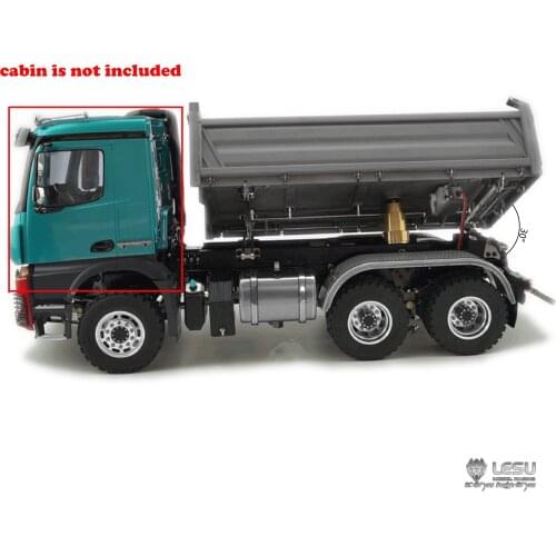 LESU 3Axles Three-way Dump Truck 6*6 Tipper For DIY 1/14 Remote Control Dumper Truck Benz 3348 RC Construction TH11431