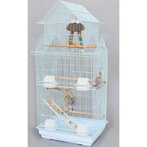 Metal Stainless Steel Bird Cage Parrot Tray Toy Large Bird Cage Houses Outdoor Breeding Jaula Pajaro Grande Pet Supplies DL60NL