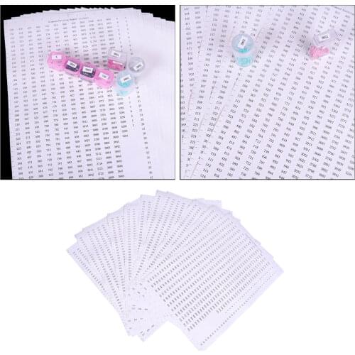 Cross Stitch Floss Number Stickers DMC Floss Number Stickers Diamond Painting Tool Self Adhesive Decals Color Classification