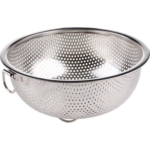 Stainless Steel Kitchen Hole Dense Mesh Sifter Colander Strainer Sieve Baskets P82D