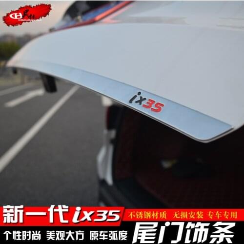 Tailgate Rear Door Bottom Cover Molding Trim Stainless Steel back door trim car Accessories for Hyundai IX35 2018 2019