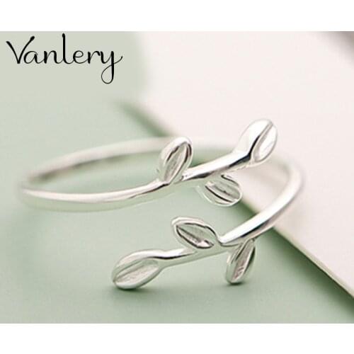 New Trendy Personality Punk Leaf Rings For Women Lady Resizable Size Rings Party Jewelry Charm Gifts
