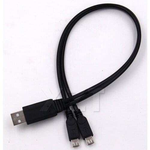 USB 2.0 to Dual Micro USB Adapter Cable Data Transfer Charging Cord Male to Male 2 Micro-USB Splitter For Android Phone Charger