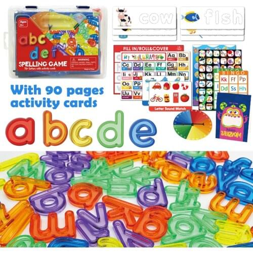 Plastic Rainbow Alphabet Letters Children Spelling Words Toys English Letters Practice Educational Toys for Kids Boys Girls