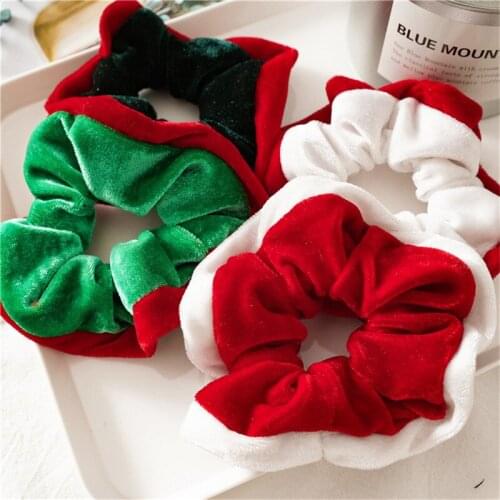 Ruoshui Woman Winter Mixed Colors Hair Ties Girls Elastic Hairband Festival Scrunchies Hair Accessories Ponytail Holders Tiara