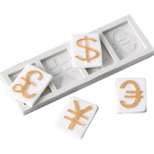 Currency & Symbol Silicone Mold Fondant Mould Cake Decorating Tool Chocolate, Gumpastes Mold, Sugarcraft ,Kitchen Gadgets