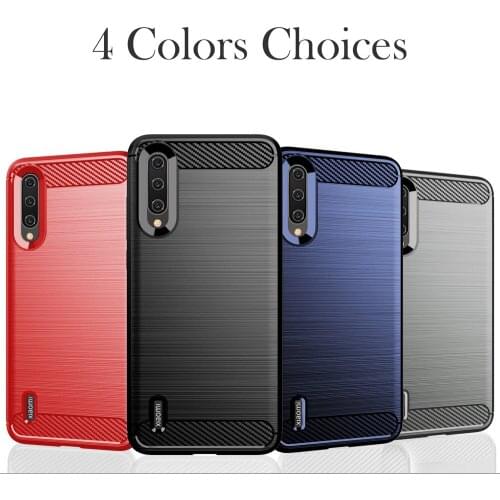 Carbon Fiber Silicone Case For Xiaomi Mi CC9 Case Cover CC9 Bumper Soft TPU Phone Fundas For Xiaomi Mi CC9e CC 9 SE Case Coque