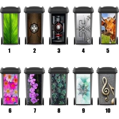 Modern Renew Rubbish Bin Sticker Vinyl Removable Waterproof Sticker Decals Ktichen Accessories Creative Gift 120liter 240liter
