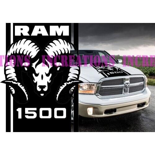 For Universal Dodge Ram 1500 Hood Stripe Truck Decals Mopar Stickers Vynil Car Graphics