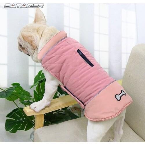 Big Dog Waterproof Cotton-padded Jacket Jacket Warm Two-sided Can Wear Pet Colthes Clothing Dogs and Cats