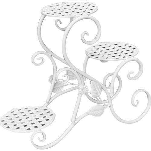 Iron Flower Shelf Rack Home Floor-Style Living Room Flower Pot Shelf 3Layers Indoor Outdoor Garden Flower Stand