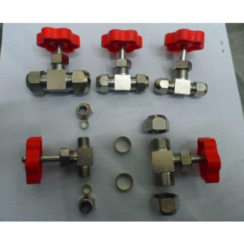 1/8" 1/4" BSP 6/8/10/12mm I/D Brass Plug Needle Valve Multiple