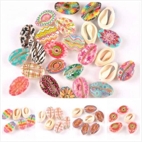 10pcs Multicolor Natural Shell Beads Oval 2-2.3cm Loose Spacer Beads For Jewelry Making Diy Charm Necklace Bracelet Accessory