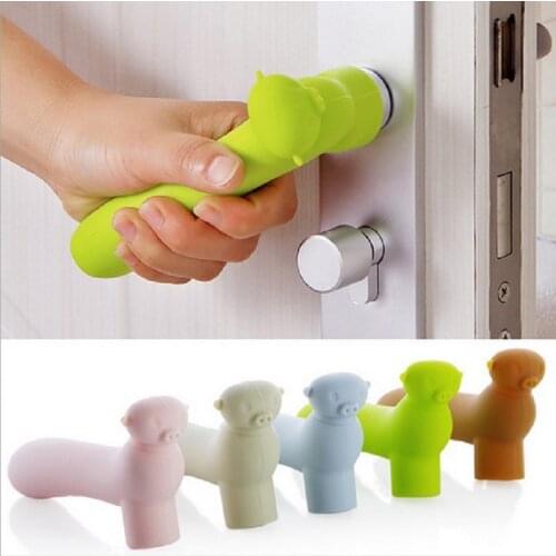 2018 New Silicone Baby Safety Guards Children Kids Doorknob Pad Cases Spiral anti-collision security door hand Protective Sleeve