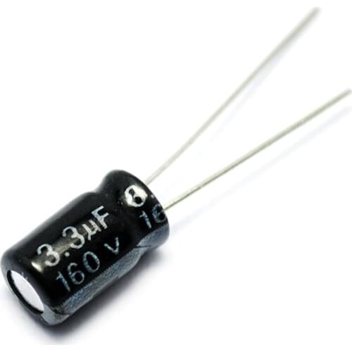 50PCS/LOT Electrolytic Capacitor 160V/3.3uF 160V 3.3UF 6.3*12 3.3UF 160V