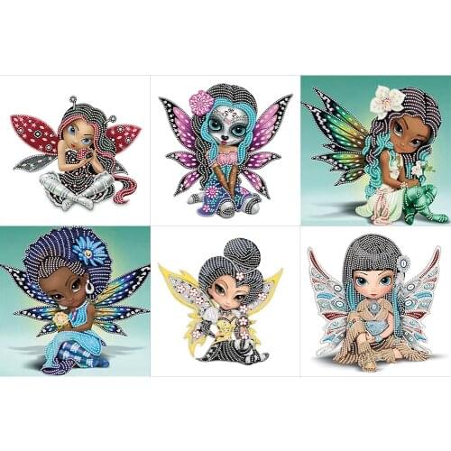 5D Diamond Painting DIY Big Eyes Doll Partial Special Shape Drill Rhinestone Mosaic Kit Cartoon Picture Handmade Craft Home Gift