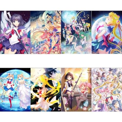 Uone Diamond Painting 5d DIY Cross Stitch Cartoon Cute Anime Girl Mosaic Embroidery Rhinestone Kids Adult Home Office Decor Gift