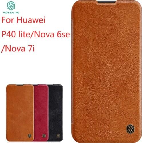 For Huawei P40 lite Case NILLKIN Wallet Leather Flip Case For Huawei P40 lite Nova 7i/Nova 6 se Cover High Quality Leather Case
